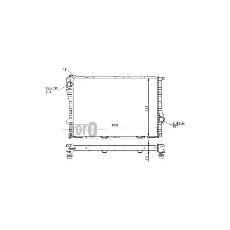 Radiateur, refroidissement du moteur ABAKUS 004-017-0007