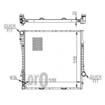 Radiateur, refroidissement du moteur ABAKUS