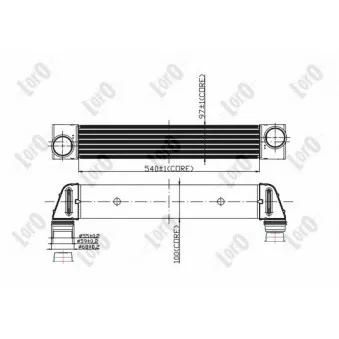 Intercooler, échangeur ABAKUS 004-018-0008
