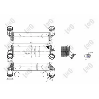 Intercooler, échangeur ABAKUS 004-018-0009