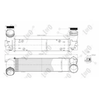 Intercooler, échangeur ABAKUS 004-018-0010
