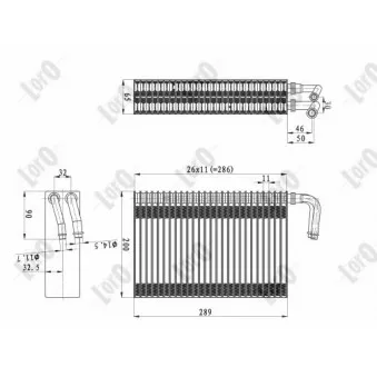 Évaporateur climatisation ABAKUS 004-020-0001