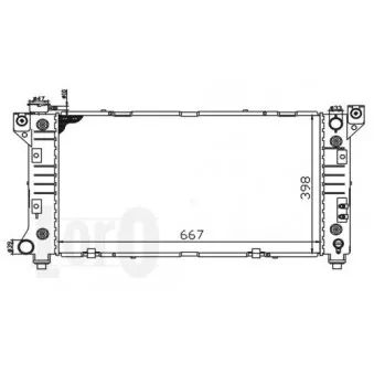 Radiateur, refroidissement du moteur ABAKUS 008-017-0007