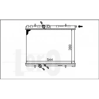 Radiateur, refroidissement du moteur ABAKUS 009-017-0012
