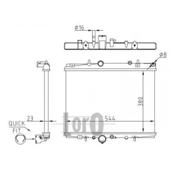 Radiateur, refroidissement du moteur ABAKUS 009-017-0055