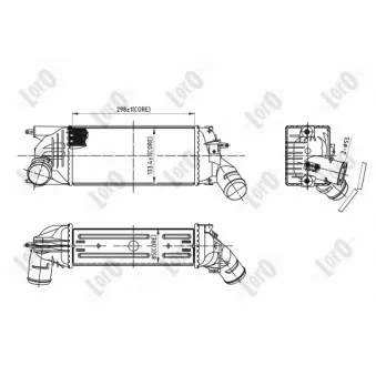 Intercooler, échangeur ABAKUS 009-018-0016