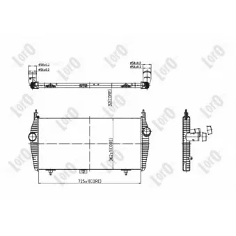 Intercooler, échangeur ABAKUS 009-018-0017