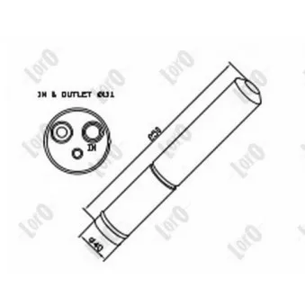 Filtre déshydratant, climatisation ABAKUS 009-021-0004