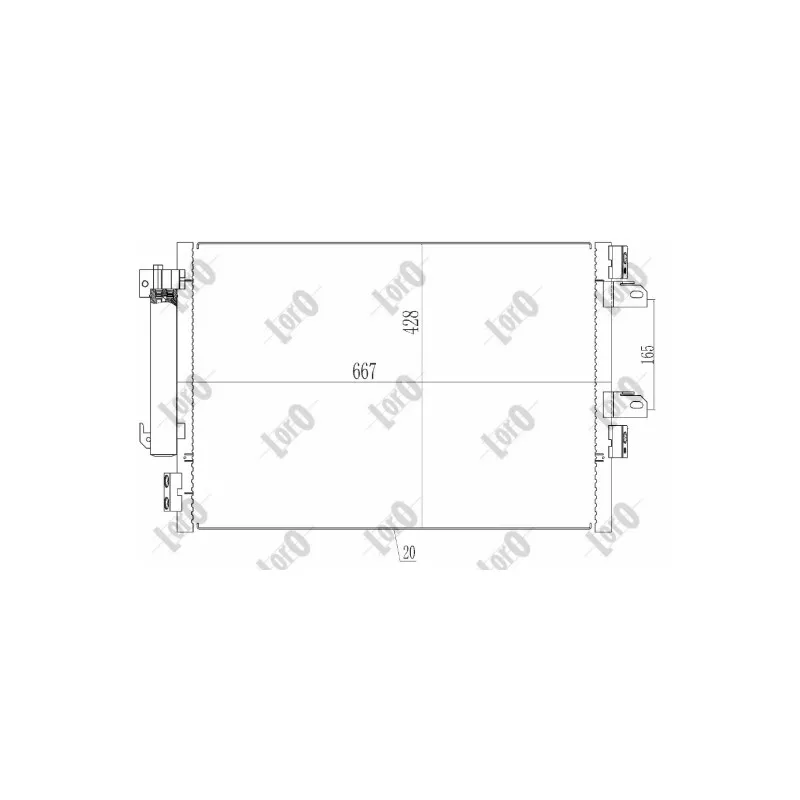 Condenseur, climatisation ABAKUS 015-016-0003