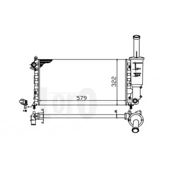 Radiateur, refroidissement du moteur ABAKUS 016-017-0021
