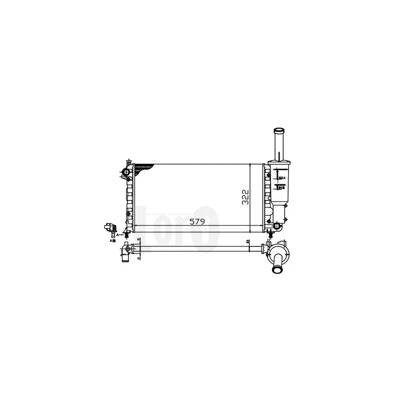 Radiateur, refroidissement du moteur ABAKUS 016-017-0021