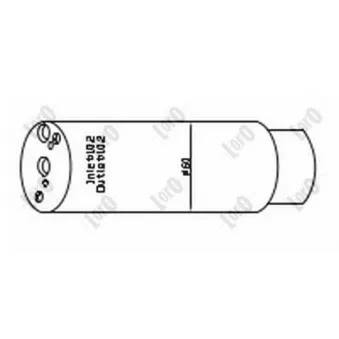 Filtre déshydratant, climatisation ABAKUS 016-021-0002
