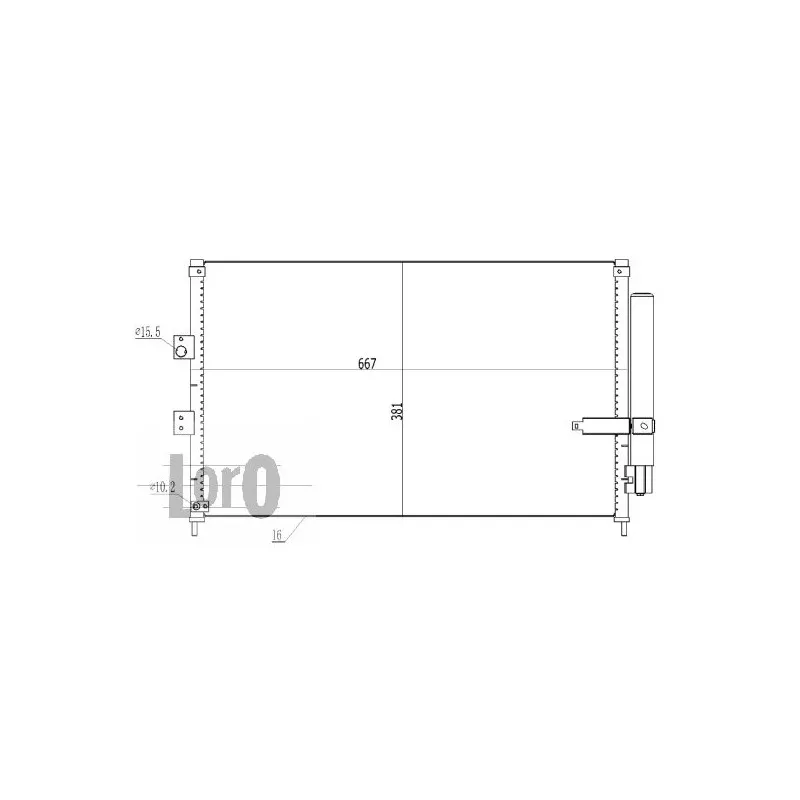 Condenseur, climatisation ABAKUS 018-016-0021