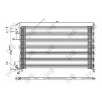 Condenseur, climatisation ABAKUS 018-016-0029