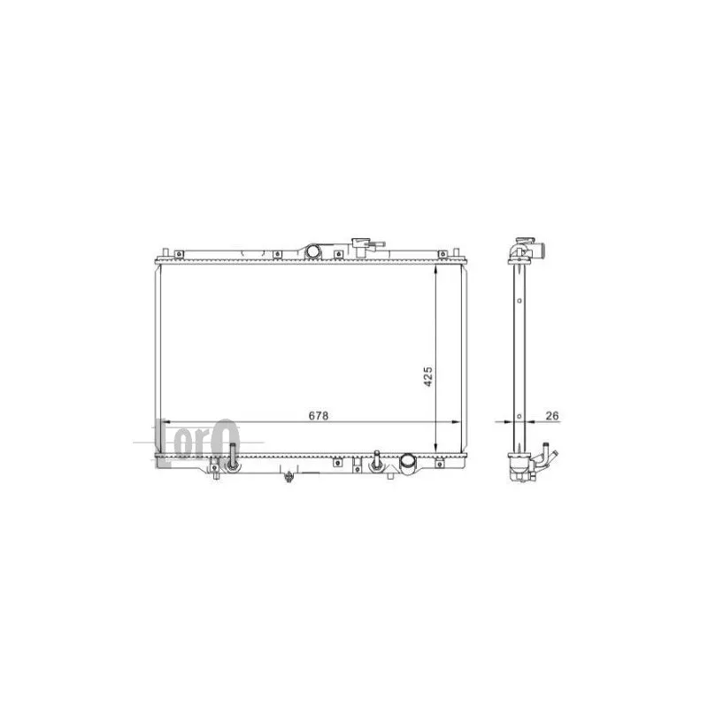 Radiateur, refroidissement du moteur ABAKUS 018-017-0004