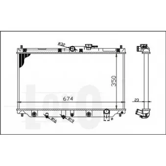 Radiateur, refroidissement du moteur ABAKUS 018-017-0012-B