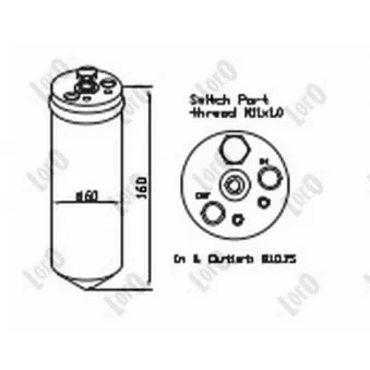Filtre déshydratant, climatisation ABAKUS 018-021-0001