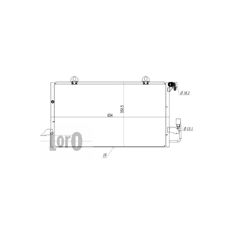 Condenseur, climatisation ABAKUS 027-016-0001