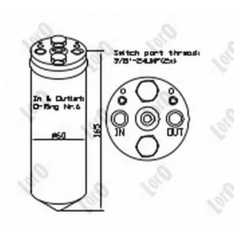 Filtre déshydratant, climatisation ABAKUS 030-021-0001