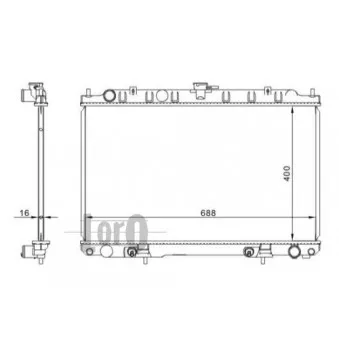 Radiateur, refroidissement du moteur ABAKUS 035-017-0001