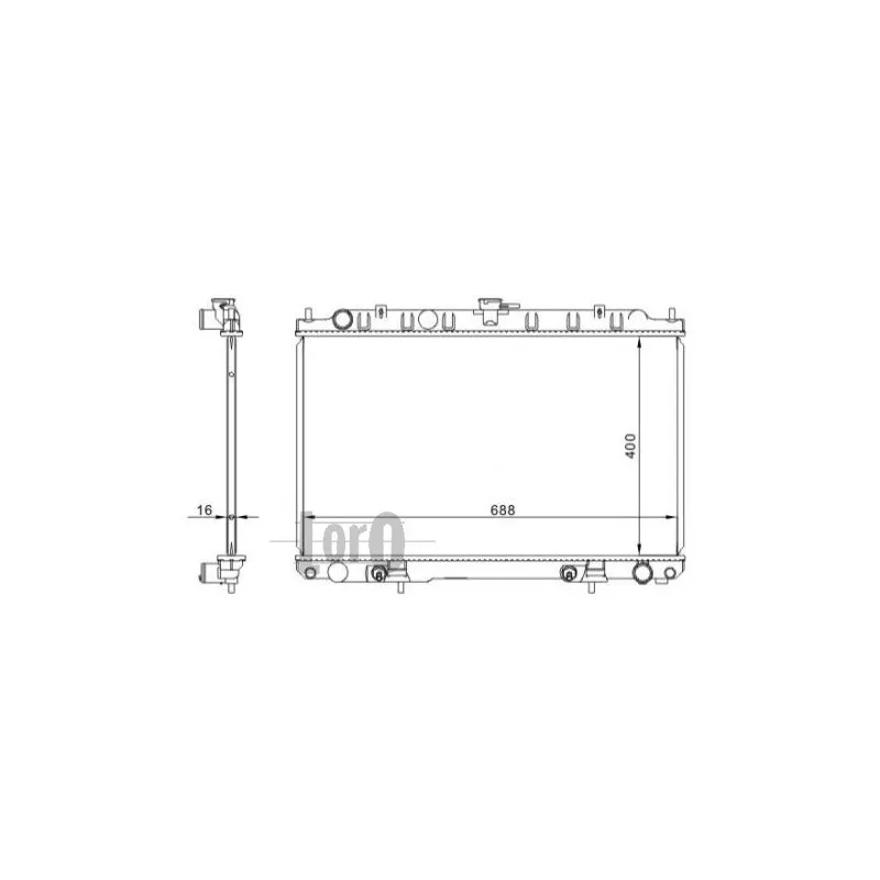 Radiateur, refroidissement du moteur ABAKUS 035-017-0001