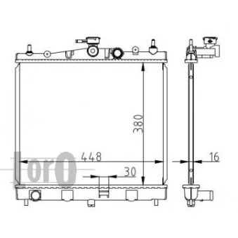 Radiateur, refroidissement du moteur ABAKUS 035-017-0013