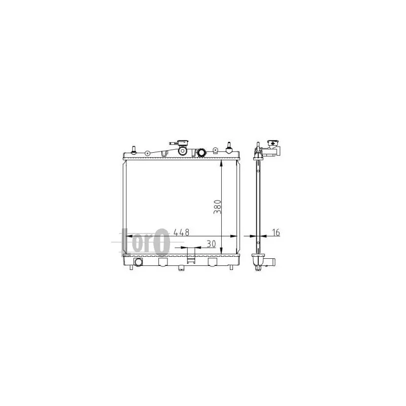 Radiateur, refroidissement du moteur ABAKUS 035-017-0013