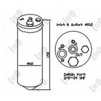 Filtre déshydratant, climatisation ABAKUS 035-021-0002