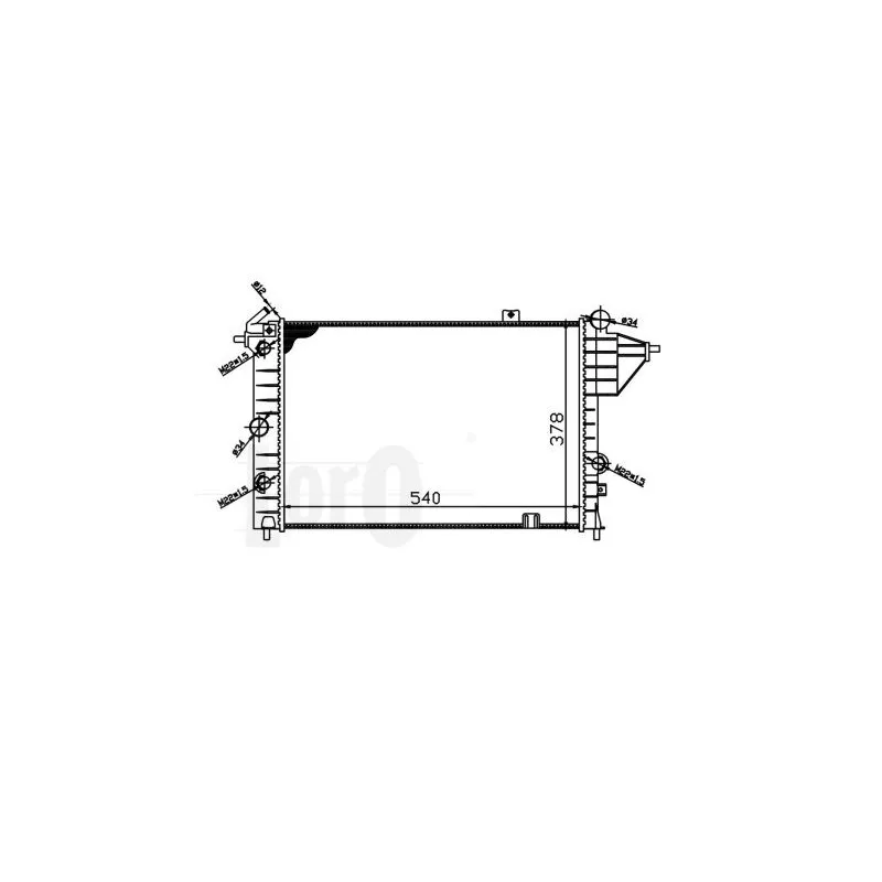 Radiateur, refroidissement du moteur ABAKUS 037-017-0004