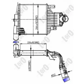 Intercooler, échangeur ABAKUS 037-018-0018