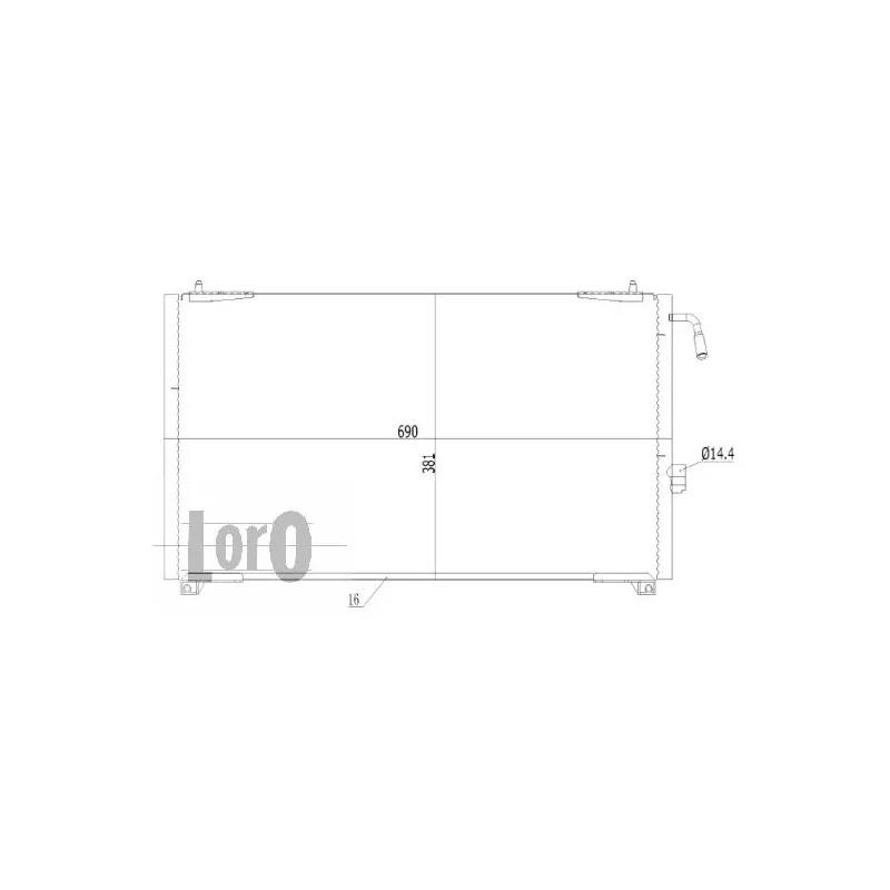 Condenseur, climatisation ABAKUS 038-016-0014