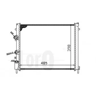 Radiateur, refroidissement du moteur ABAKUS 042-017-0004-X
