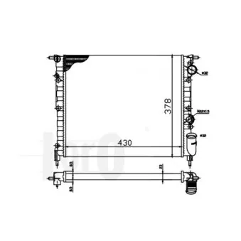 Radiateur, refroidissement du moteur ABAKUS 042-017-0018