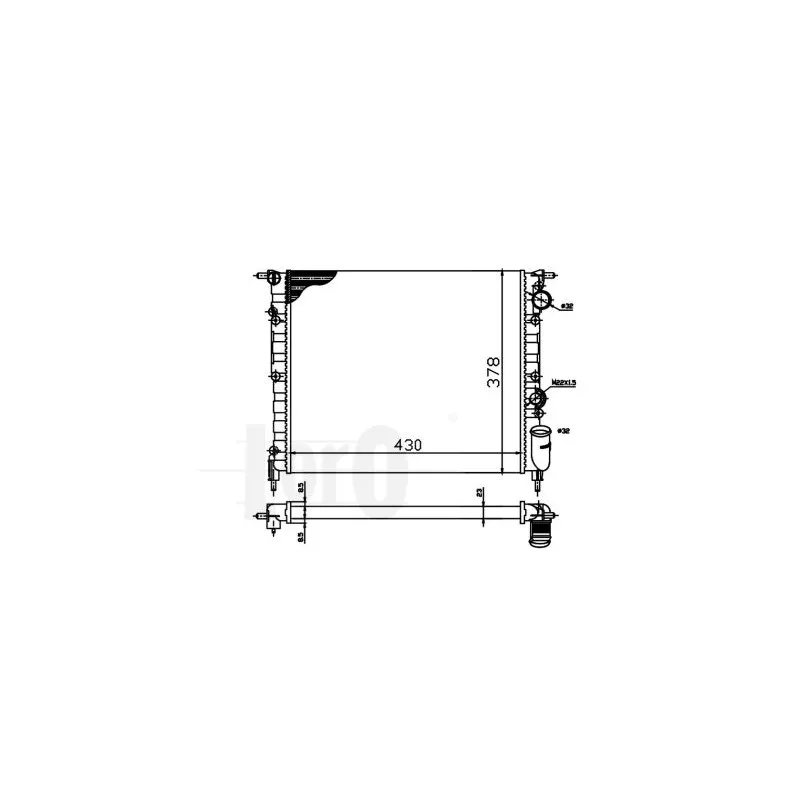 Radiateur, refroidissement du moteur ABAKUS 042-017-0018