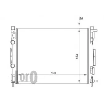 Radiateur, refroidissement du moteur ABAKUS 042-017-0029