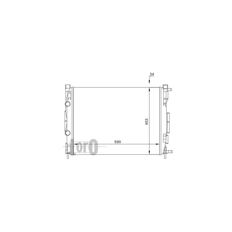 Radiateur, refroidissement du moteur ABAKUS 042-017-0029