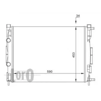 Radiateur, refroidissement du moteur ABAKUS 042-017-0049
