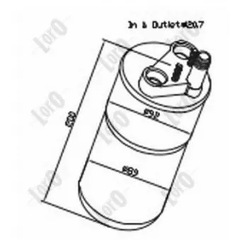 Filtre déshydratant, climatisation ABAKUS 042-021-0004