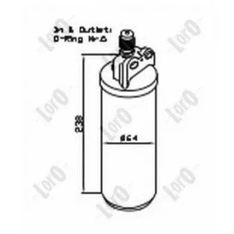 Filtre déshydratant, climatisation ABAKUS 042-021-0005