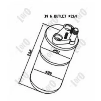 Filtre déshydratant, climatisation ABAKUS 042-021-0007