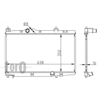 Radiateur, refroidissement du moteur ABAKUS 051-017-0007