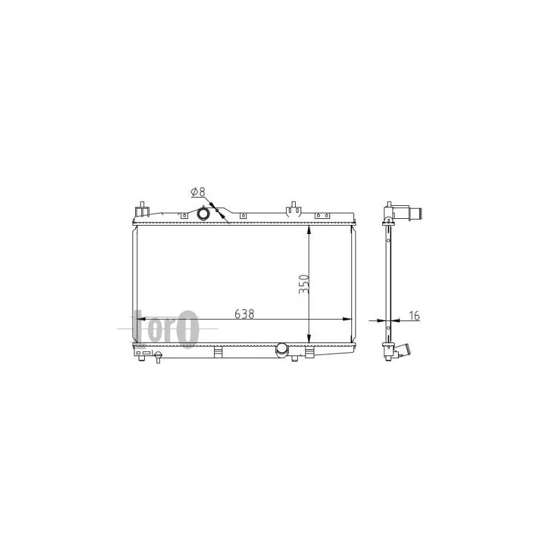 Radiateur, refroidissement du moteur ABAKUS 051-017-0007