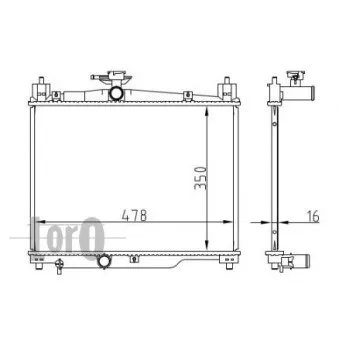 Radiateur, refroidissement du moteur ABAKUS 051-017-0013