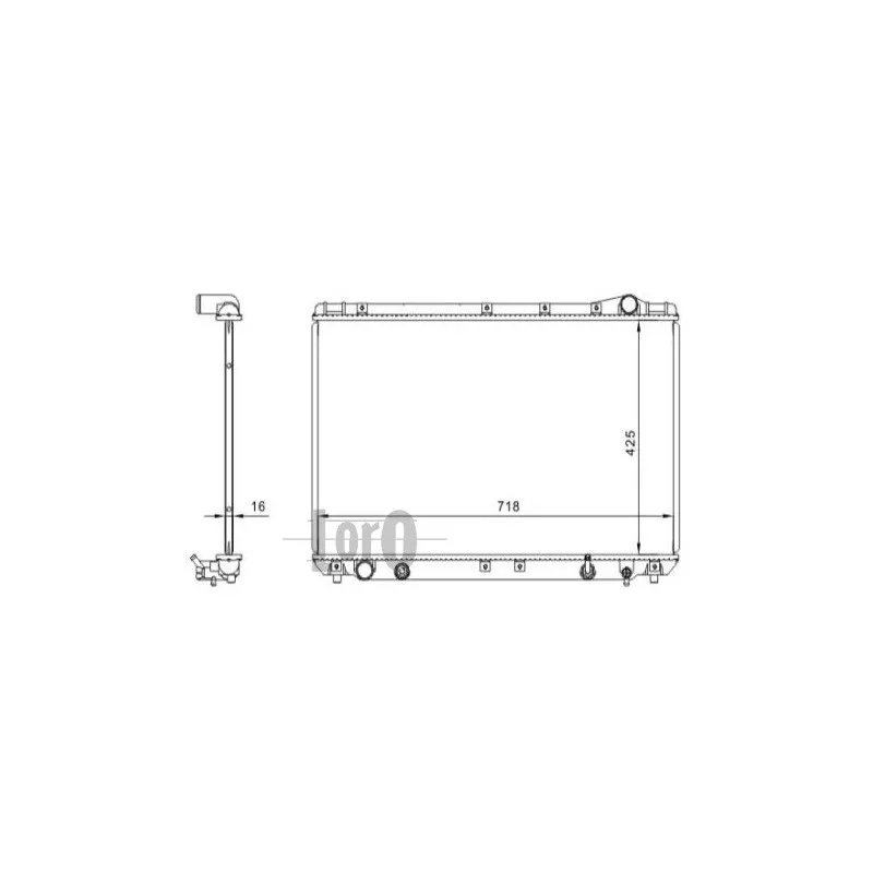 Radiateur, refroidissement du moteur ABAKUS 051-017-0021