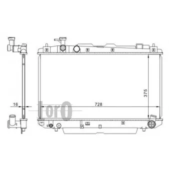 Radiateur, refroidissement du moteur ABAKUS 051-017-0026