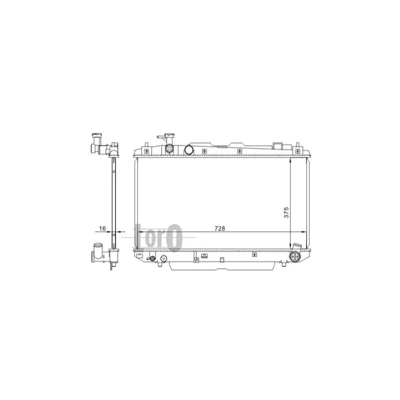 Radiateur, refroidissement du moteur ABAKUS 051-017-0026