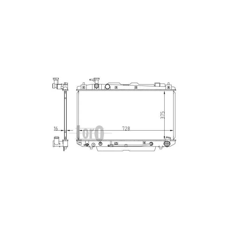 Radiateur, refroidissement du moteur ABAKUS 051-017-0029