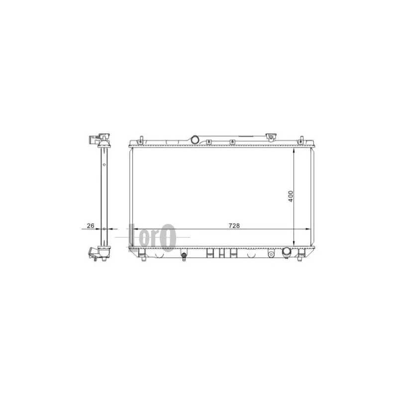 Radiateur, refroidissement du moteur ABAKUS 051-017-0035
