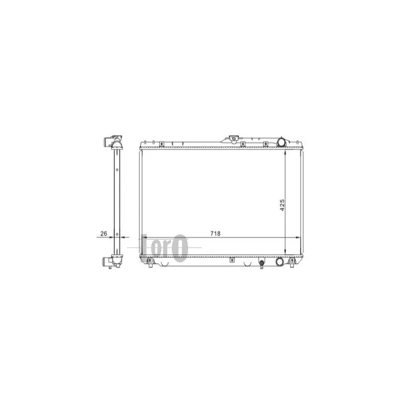 Radiateur, refroidissement du moteur ABAKUS 051-017-0036