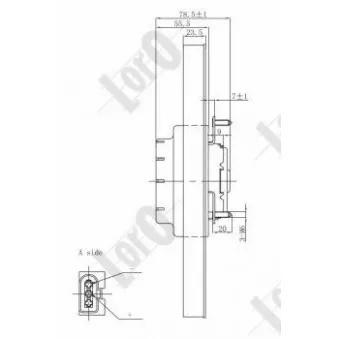 Ventilateur, refroidissement du moteur ABAKUS 053-014-0019